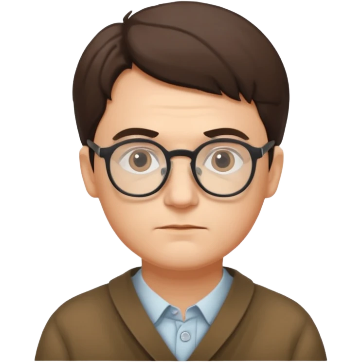philosopher, wearing glasses emoji