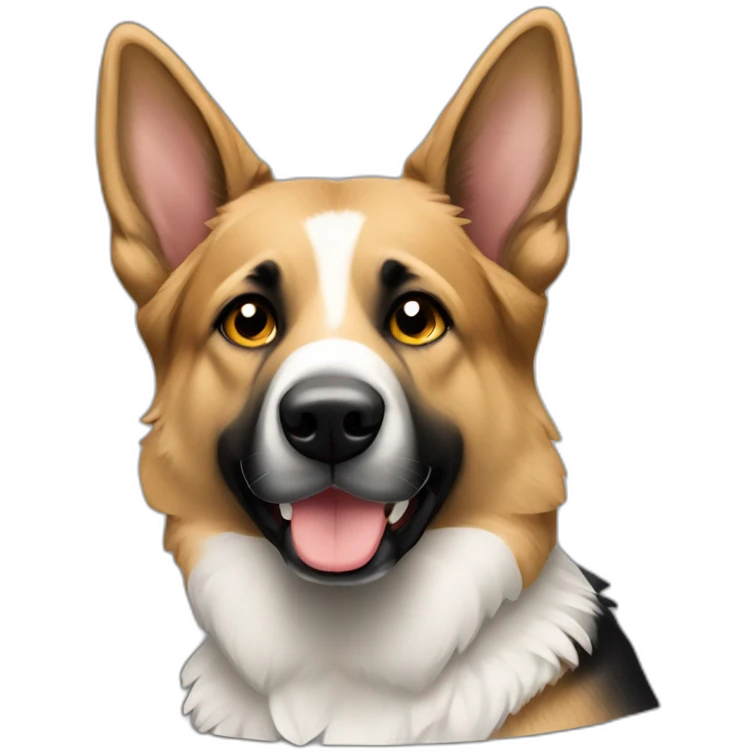 german shepard black and white emoji