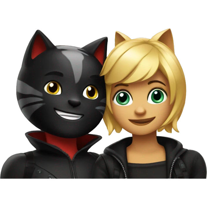 Ladybug and cat noir emoji