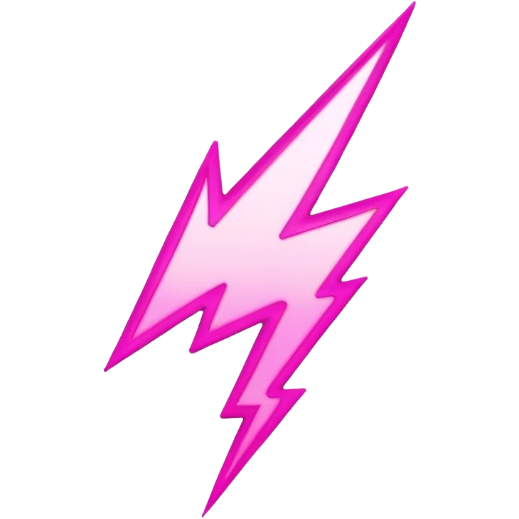 Pink lightning bolt emoji