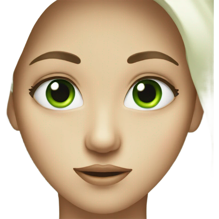 Face with green eyes emoji