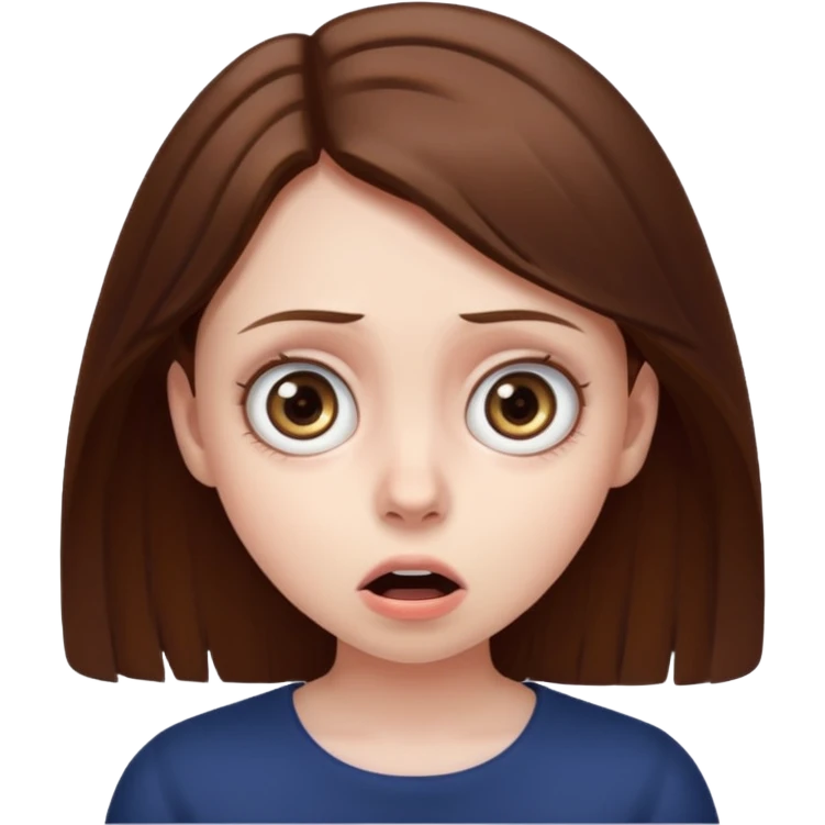 The girl is terrified emoji