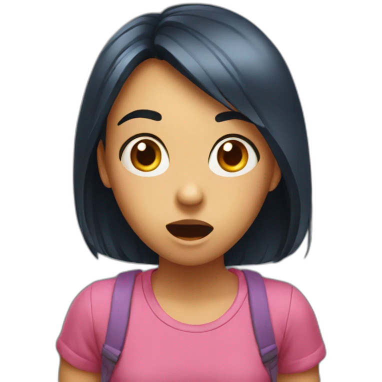 A surprised girl emoji