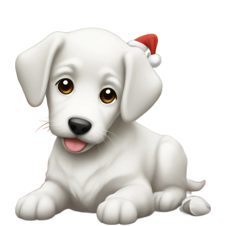 Christmas puppy emoji