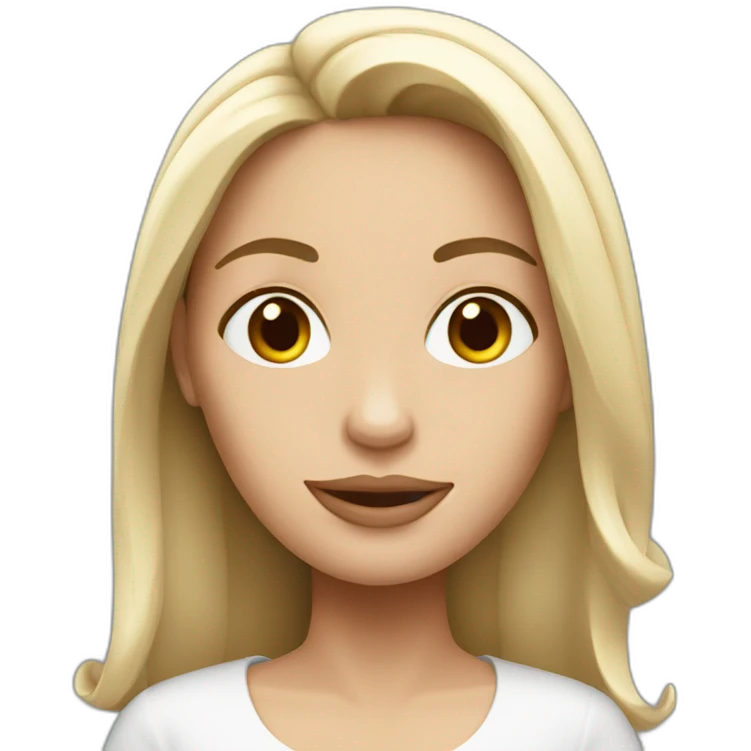 Angelina white 3d emoji