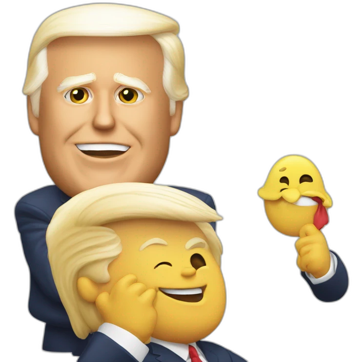 Donald trump amoureux de joe biden emoji