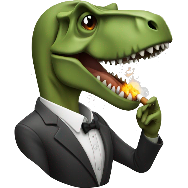 trex smoking emoji