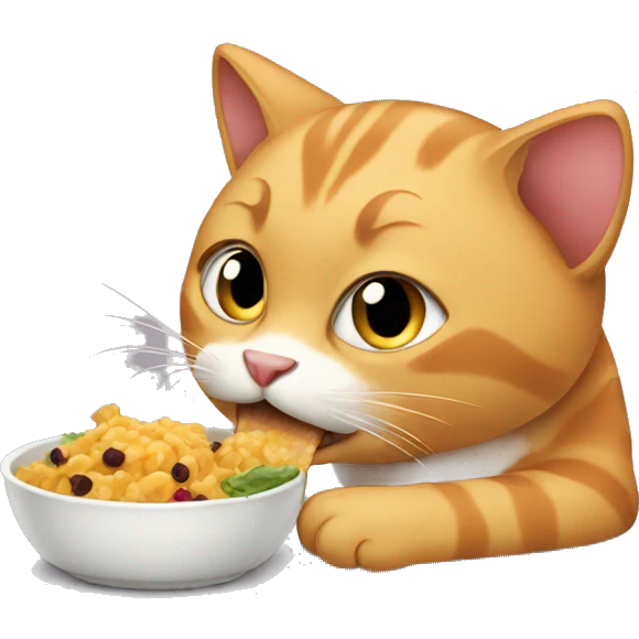 Cat eating  emoji