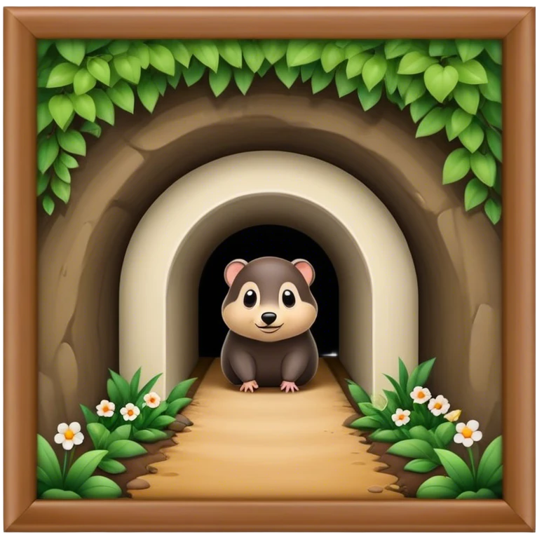 A lovely tunnel with a mole emoji