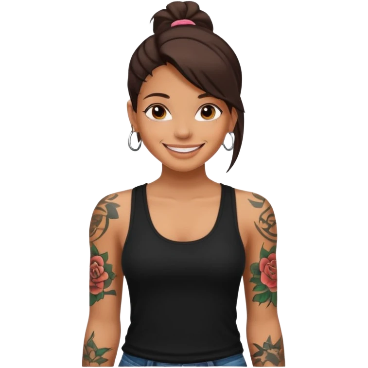 tattooed tourist girl emoji