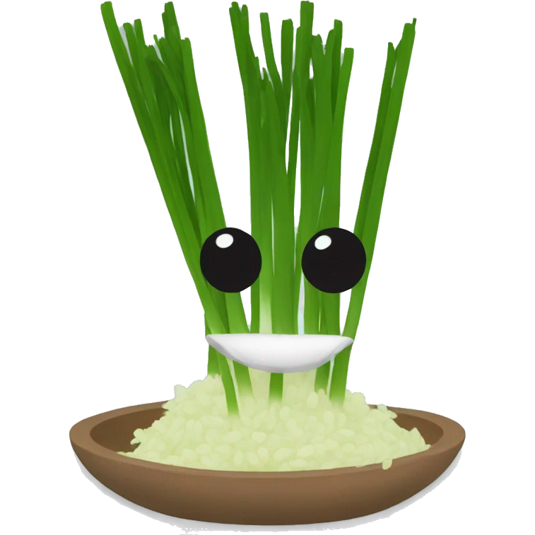 chives no face emoji