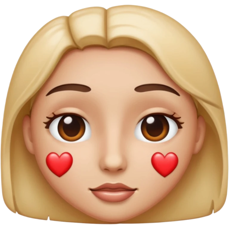 Heart eye emoji, with glue in his face emoji