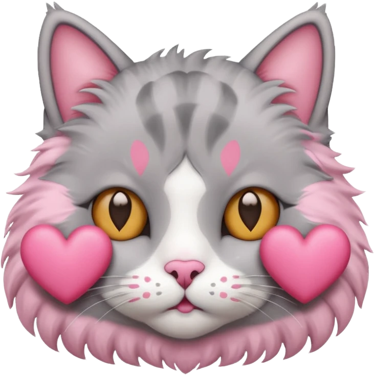 A cat with 3 hearts, so a combi of the cat face and 🥰 emoji