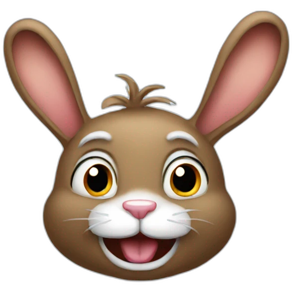 Crazy bunny emoji