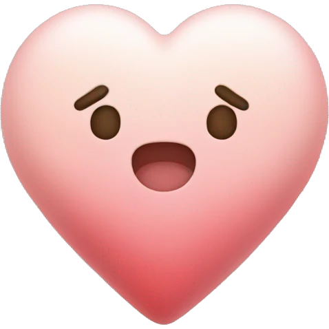 Mochi heart shape emoji