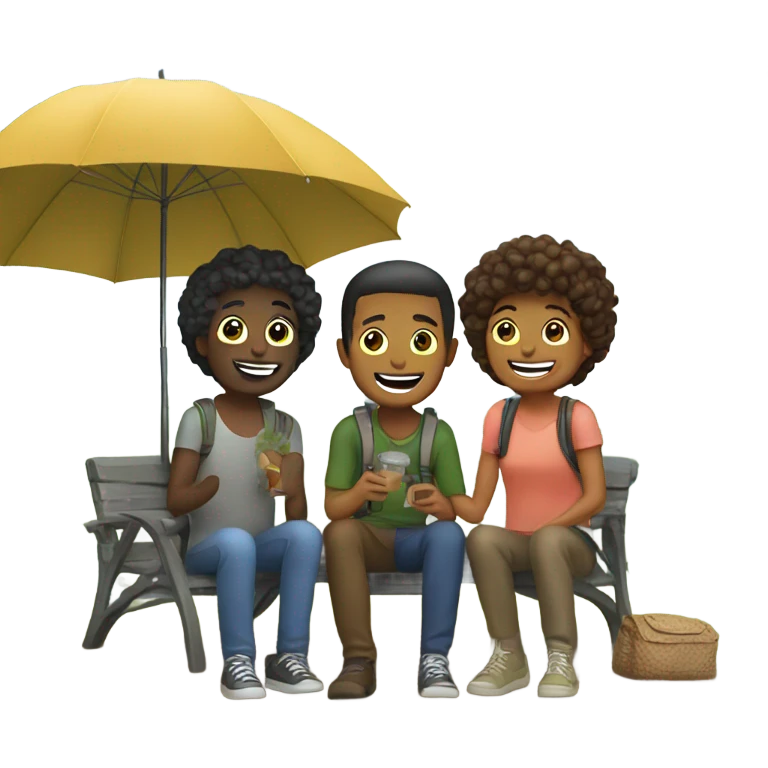 friends enjoying the outdoors emoji