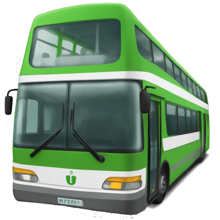 Autobús urbano verde emoji