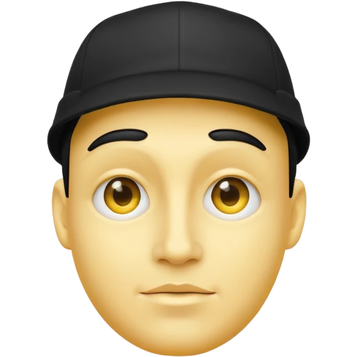 𝖸𝖾𝗅𝗅𝗈𝗐 𝖿𝖺𝖼𝖾  𝗐𝗂𝗍𝗁 𝖻𝗅𝖺𝖼𝗄 𝖼𝖺𝗉 emoji