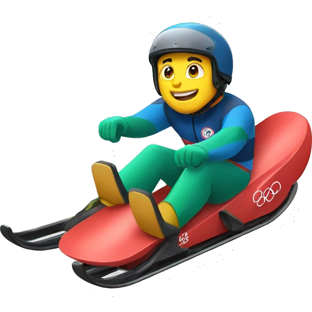 Olympic luge emoji