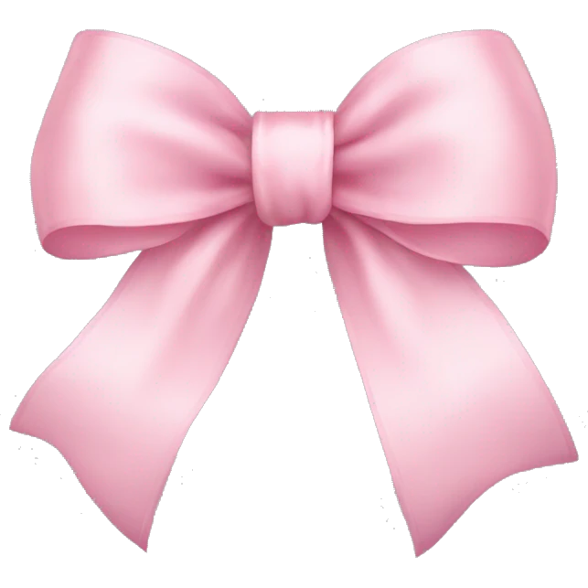 light pink ribbon bow emoji