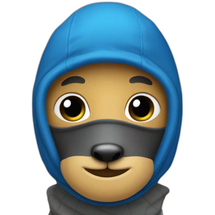 anteater with blue balaclava emoji