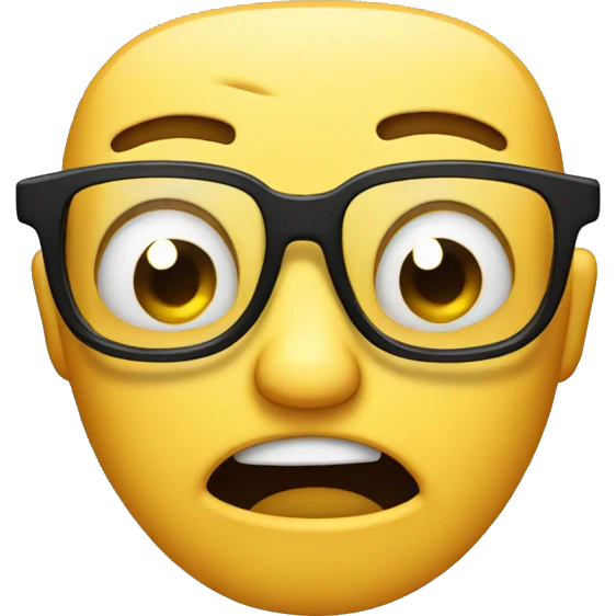 Crying face with glasses emoji