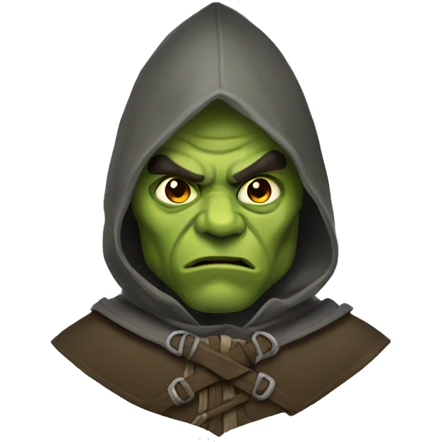 hooded orc armored with bow emoji