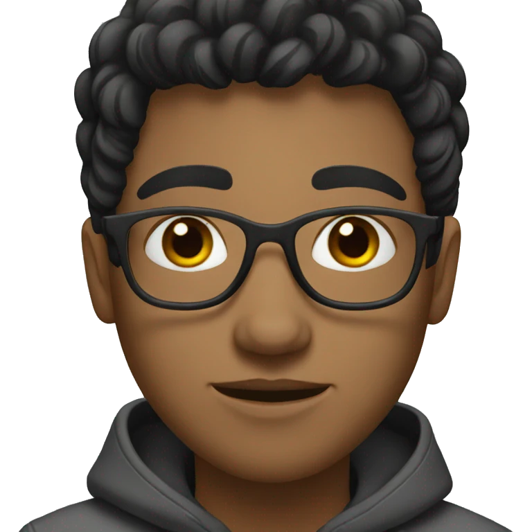 student with dark hair emoji