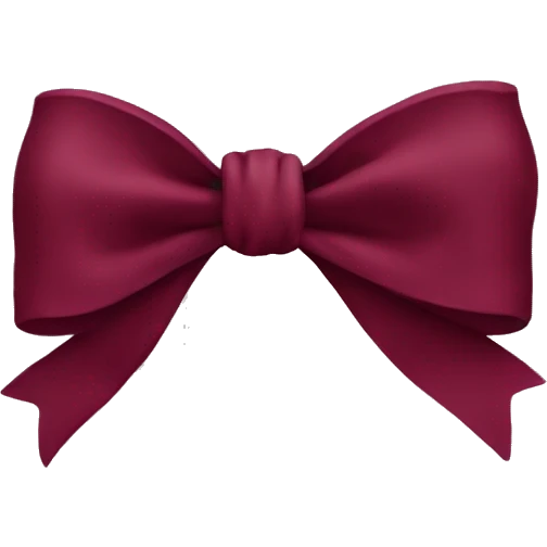 Burgundy bow  emoji