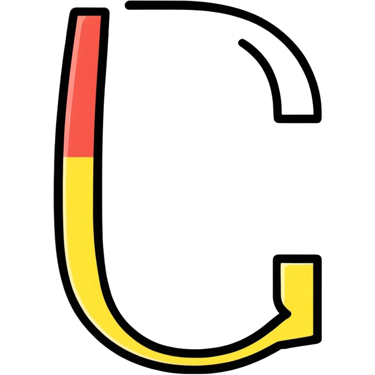 The letter C in pink emoji