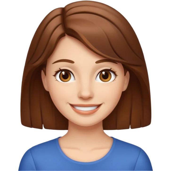 Fat brown haired white woman emoji