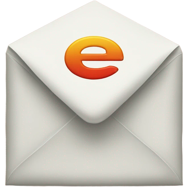 Envelope with the letter E emoji