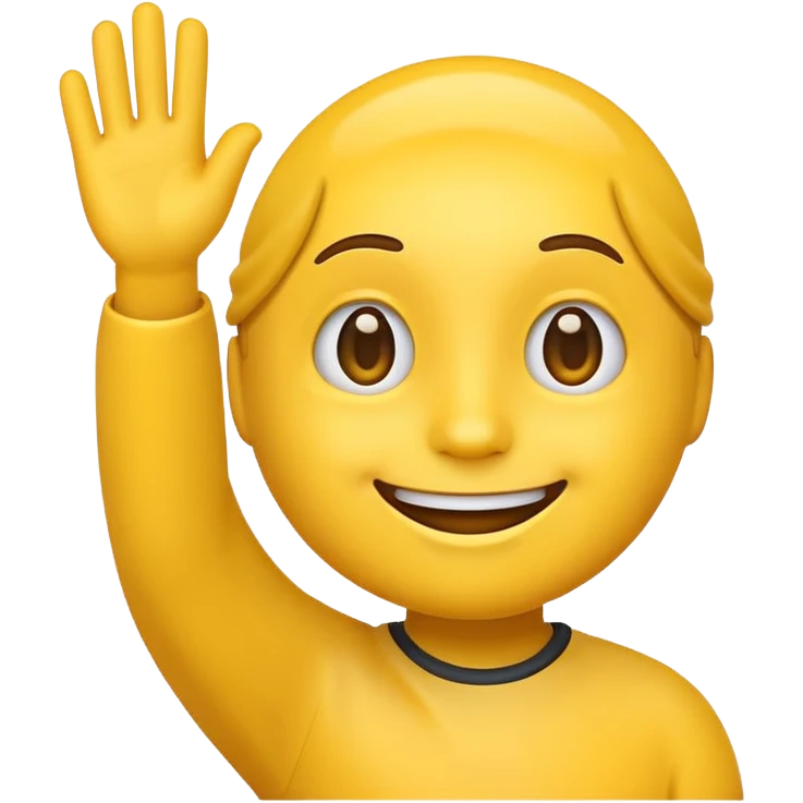 Ein Emoji als Mann der winkt emoji