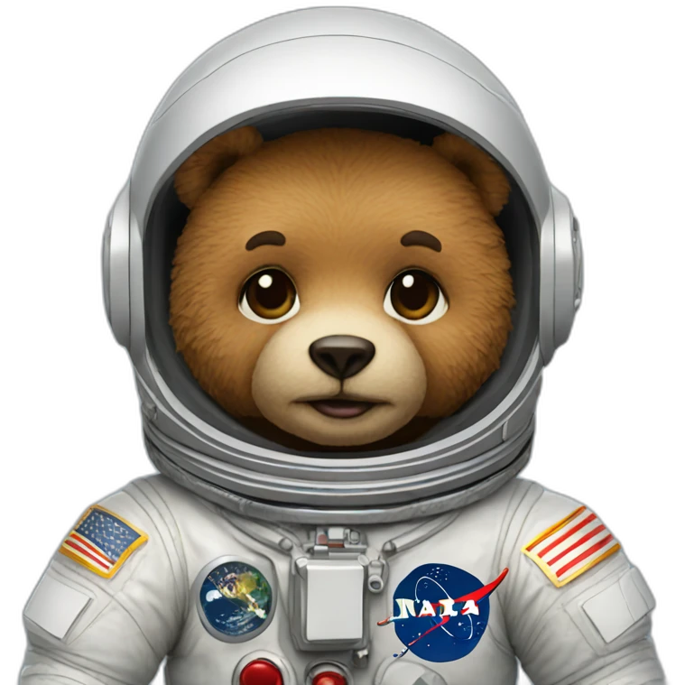 astronaut teddy bear emoji