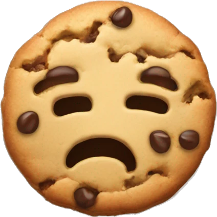Cookie weeping violently emoji