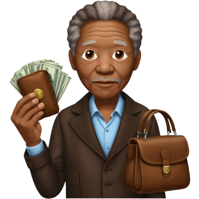 morgan freeman holding money bag emoji