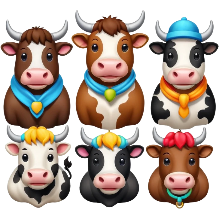 generate an emoji of a group of male and female bulls travelling together on holidays emoji