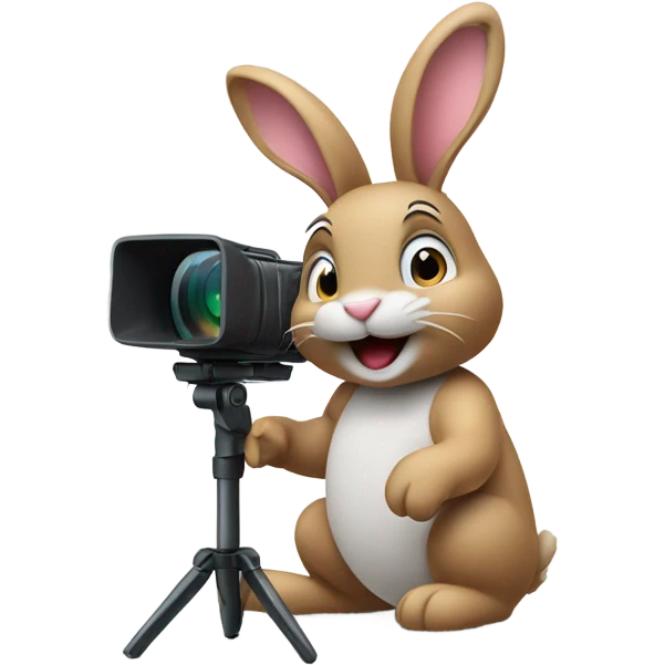 Bunny filming  YouTube video emoji