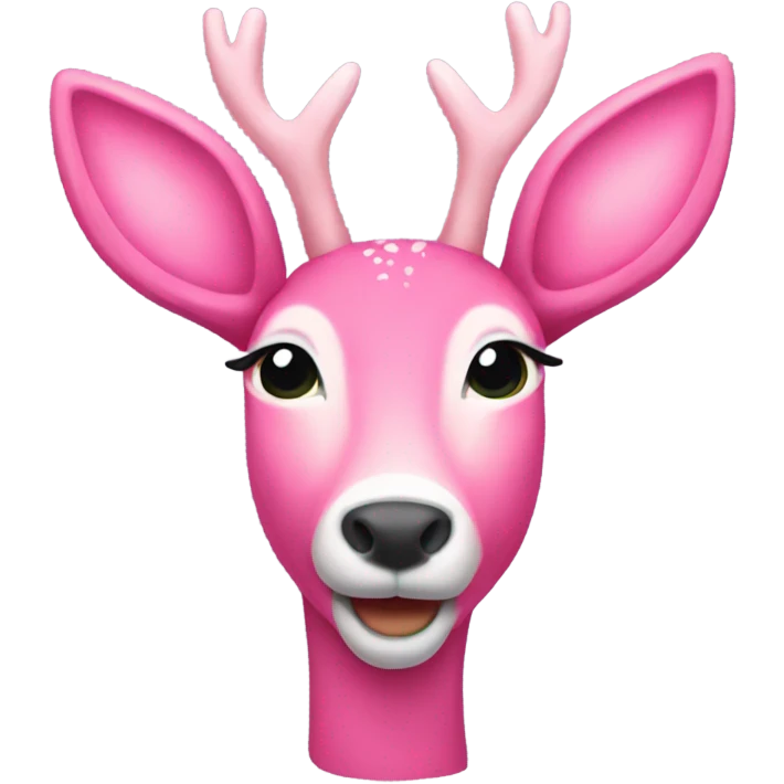 pink deer emoji