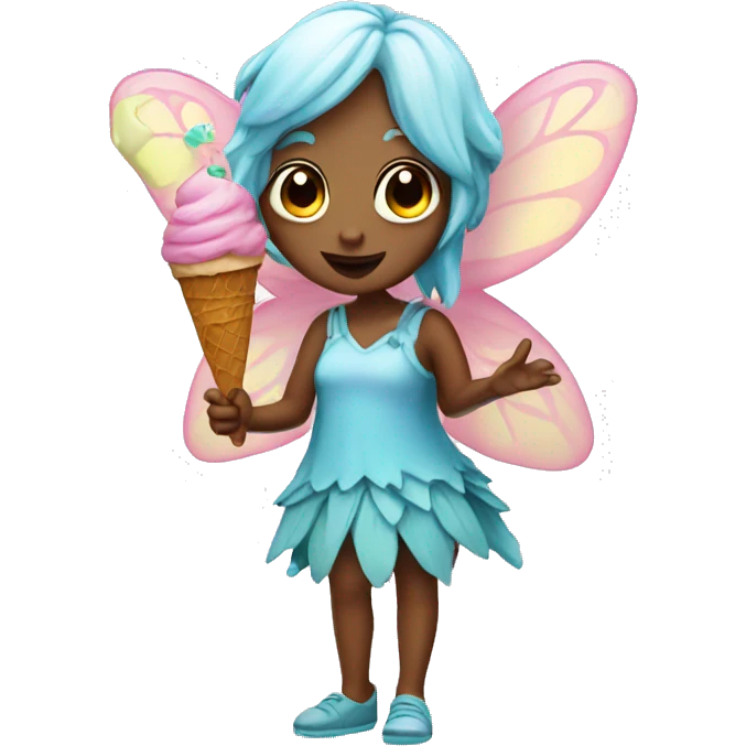 Fairy with icecream emoji