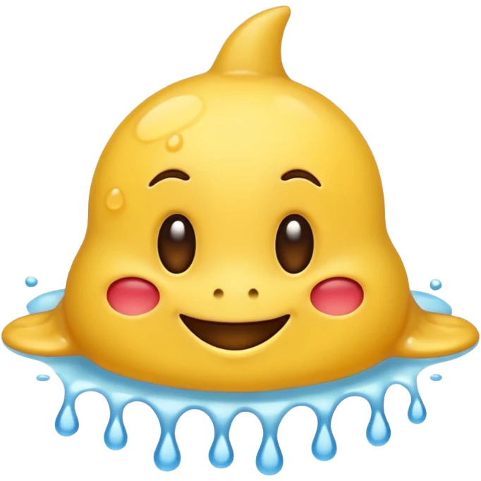 I want a squirt emoji but its colored a yellowing but mostly white emoji