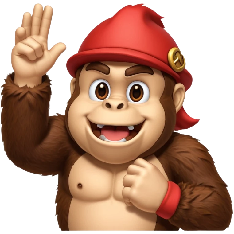 donkey kong making 👌 emoji