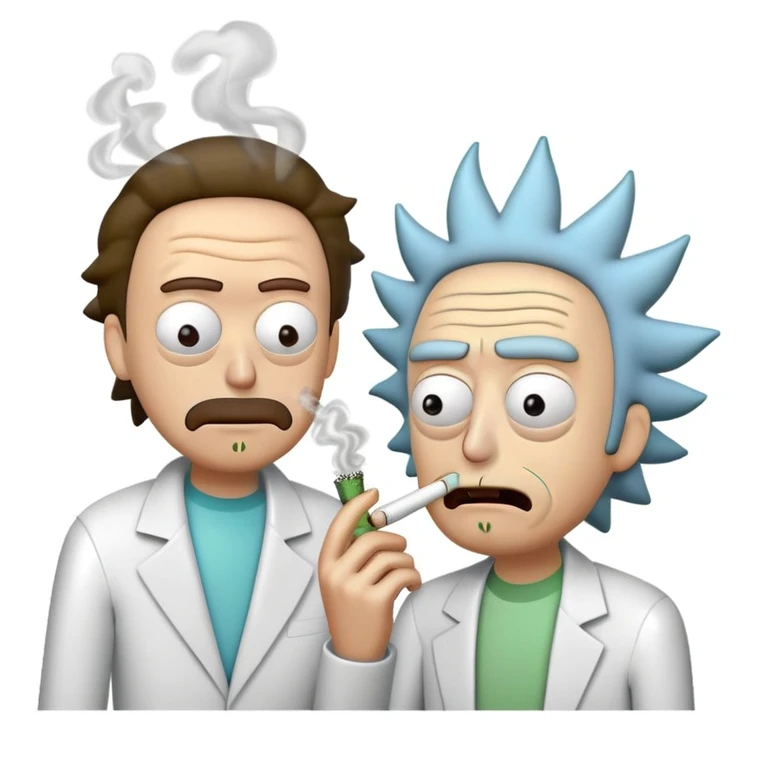 Ric and Morty cannabis emoji