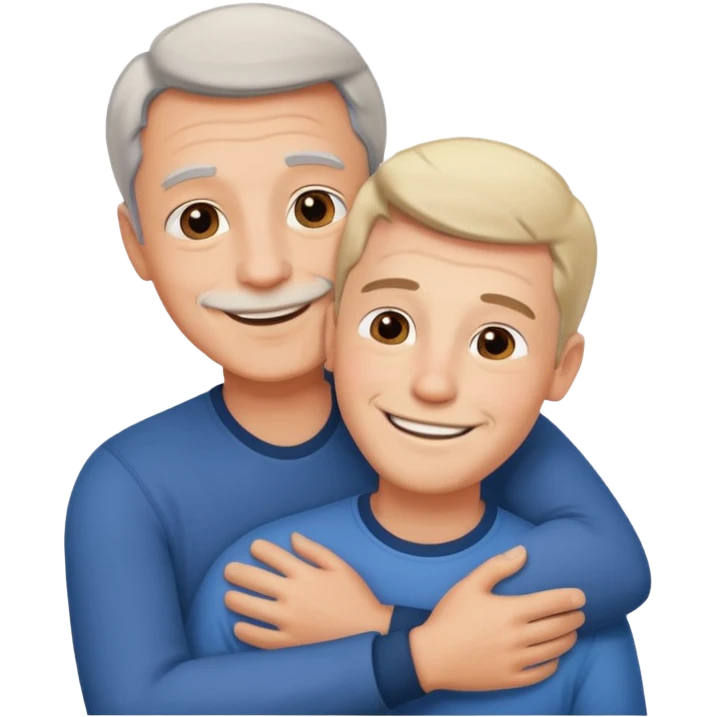 father-in-law and son-in-law hugging emoji