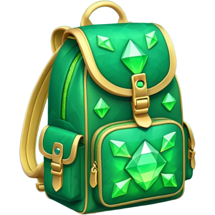 fantasy green magic backpack emoji low poly

































 emoji