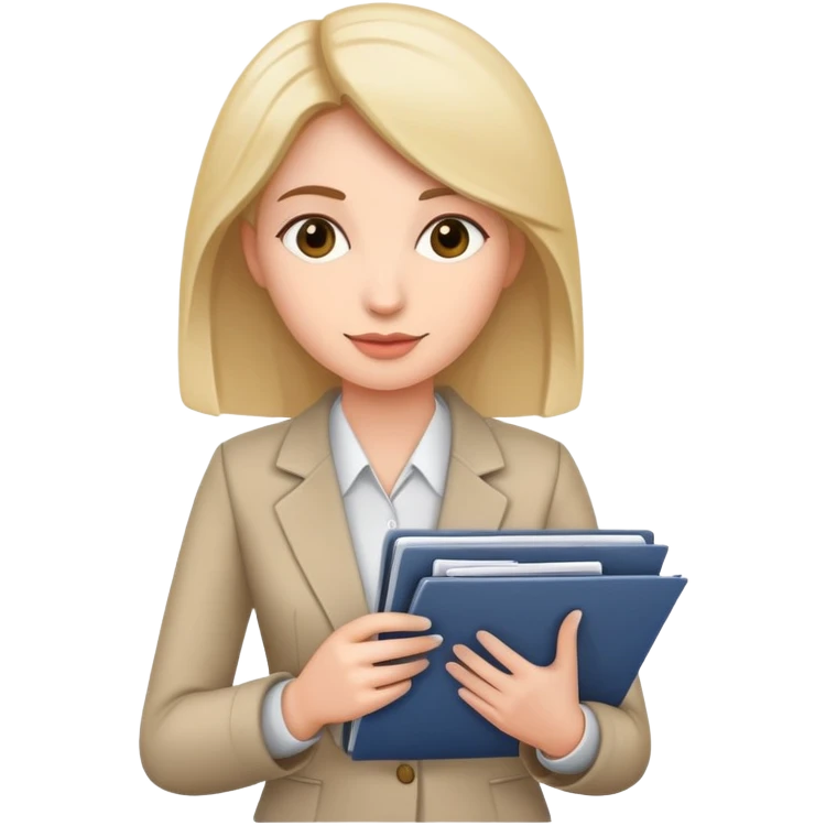 woman holding documents and papers emoji