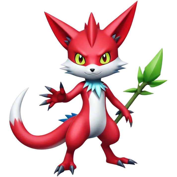 Cool Digimon-Sneasel-Scizor-Zangoose-hybrid full body emoji