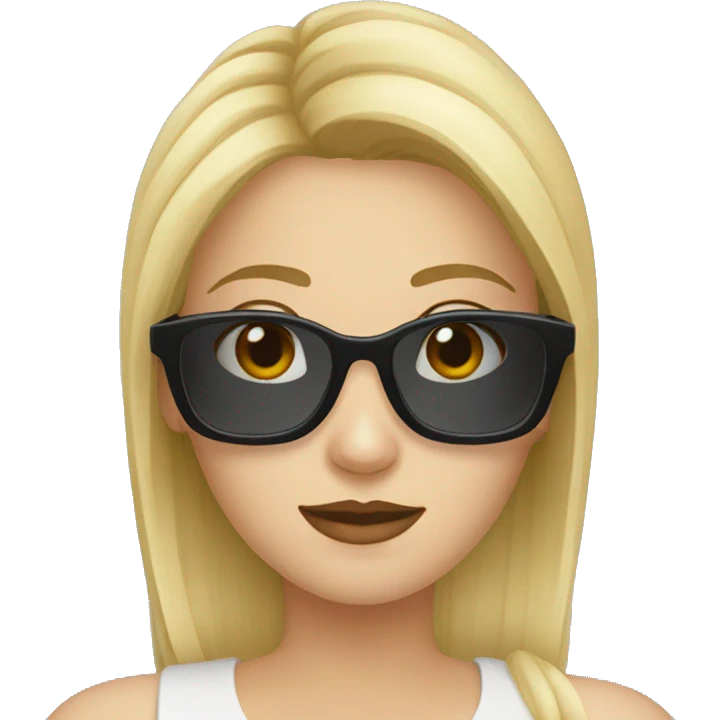 Rubia gafas emoji