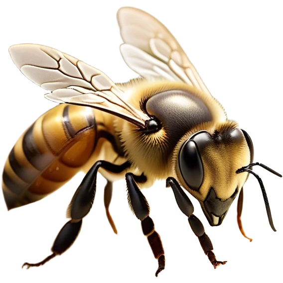 Beautiful and Majestic Bee Portrait Emoji, Head and body rendered in serene repose with a gentle, content smile, showcasing a tiny, fuzzy form with softly closed delicate wings and eyes in tranquil slumber, Simplified yet exquisitely endearing features, highly detailed, glowing with a soft, drowsy golden light, high shine, relaxed and utterly noble, stylized with an air of regal natural beauty, soft glowing outline, capturing the essence of a majestic bee that embodies the timeless charm of nature! emoji