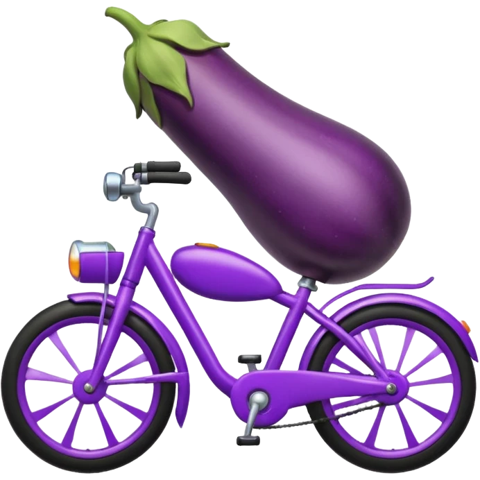 Eggplant on a bike emoji